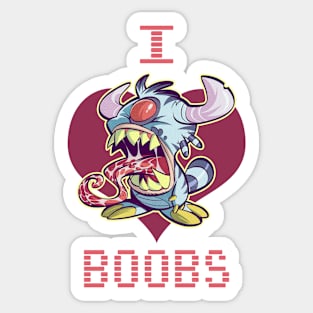 I love boobs Sticker